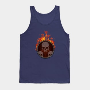 fire skull Tank Top